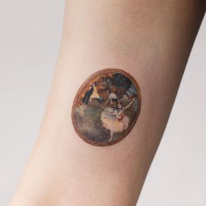 Tattoo by Saegeem #Saegeem #finearttattoos #finearttattoo #fineart #painting #Degas #realistic #replica #realism #impressionism #watercolor #ballet #balletdancer #dancer #floral