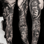 Sleeve finished today, the upper part is coverupJeg har nogle få aflysninger og har også tilbud på 7 timers sessioner ( 4000,- )! Send besked for mere info.Tag en ven til at få mulighed for at vinde en gratis session!Feel free to like and share my workGet in touch :☎️ 81 91 16 98📭 alexandertattoo@yahoo.com📩 Message me on FB🌐 www.Alexandertattoo.com#tattooidea #tattoosketch #tattoodo #tattooshop #tattoolove #tattoosnob #tattootime #tattoostudio #tattooworkers #tattoolovers #tattooedlife #tattoomagazine #tattoostyle #tattooartistmagazine #tattoowork #tattoolover #tattooaddict #tattoo #tattooworld #tattooes #tatuering #tatovering #tattooflash #inkedmag #татуировка #тату #copenhagen #denmark #skull #surrealism