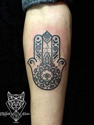 #hamsa #tatooartist by Charlotte Dolle 
