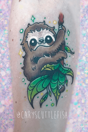 Sloth on an inner arm email caryscuttlefish@hotmail.com to book