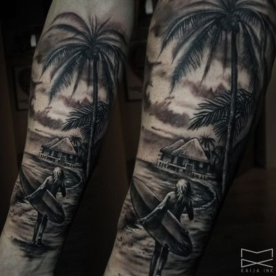 beach tattoo sleeve