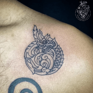 Little Naga! 🐍#naga #line #minimal #tattoos #Reminisce #Reminiscetattoo #bangkok #bangkoktattoo #Thailand