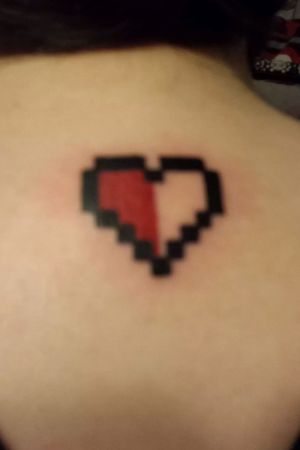 This was my first tattoo that I didn't get until I was 20(years ago). Meant to be kept half filled until I find my soul mate.