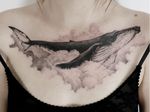 Tattoo by Tattooist Doy #TattooistDoy #Doy #oceanlifetattoos #oceanlife #ocean #nature #wildlife #animal #water #realism #realistic #illustrative #whale #animal #clouds #blackandgrey