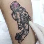 Astronaut in Dotwork by Julian