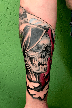 Reaper #tattooartist #art #skull #reaper #neotraditional #traditional #Black #color #colortattoo #mannheim #germany #germantattooers 