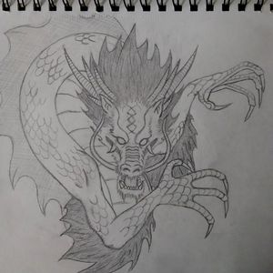 Old dragon sketch#dragon
