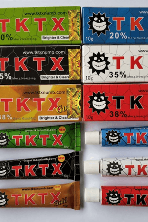Tattoo original tktx numbing cream, 6 colors of style, green tktx is the best, can numb 6-8 hours .