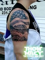  🇺🇸 Patriotic Paradise 🦅 Custom tattoo by Thom Macy 🙏Thanks for looking! Follow, share, like 😉 HASHTAGERY #4thofjuly #independenceday #muskegontattoo #muskegon #soldiertattoo #blackandgreytattoo #Soldier #patriotictattoo #michigantattoo #tattooartist #tattoo #tattoos #tattoooftheday #michigantattoo #bestofmichigan #instafollow #instalike #macyart #bigthom #thommacy #thom_macy #customtattoo #dontstealmyart #silverbackink #neotat #stealthrotary @worldwidetattoo @neotatmachines @painfulpleasures @silverbackink @truetubes