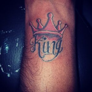 King with crown tattoo design