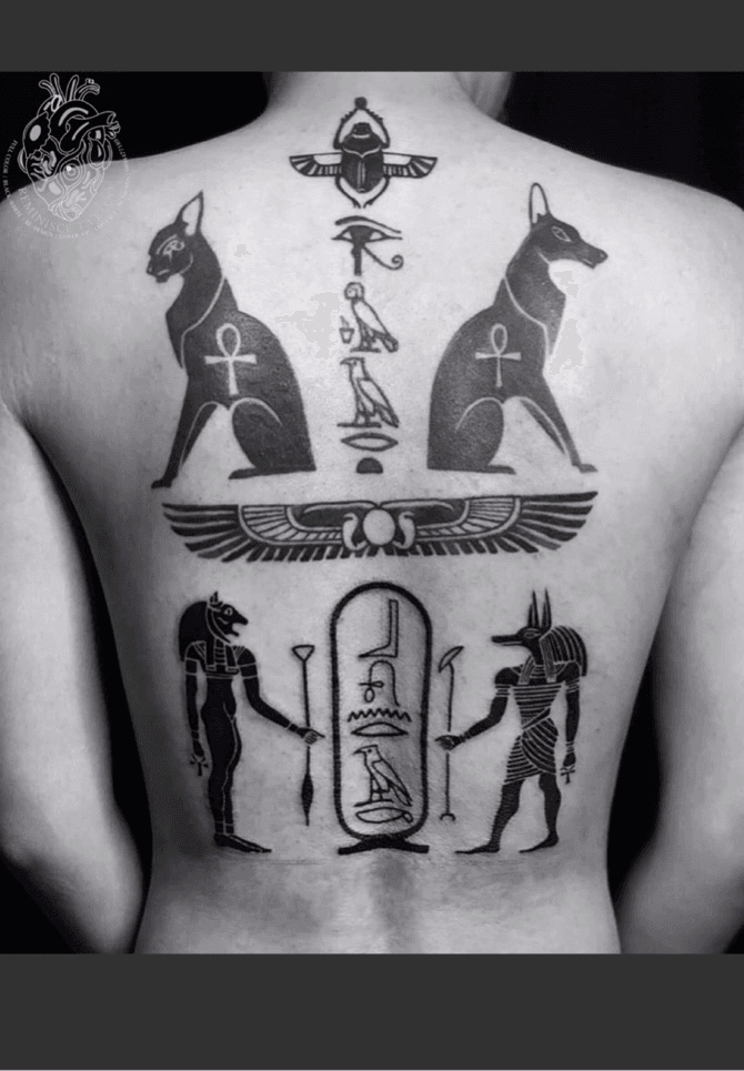BODY ART CARIBBEAN  Anubis  Bastet  WhatsApp or call 3651681 or 2912278  for an appointment or consultation bac bodyartcaribbean trinidad  trinidadtattoos tattoo tattoos anubis bastet egypt girls  girlswithtattoos ink inked 