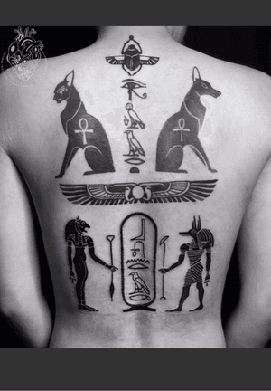 Egypt style #egypt #bastet #anubis #heiroglyphics #Tattoo #Reminisce #Reminiscetattoo #Bangkoktattoo #Bangkok #Thailand