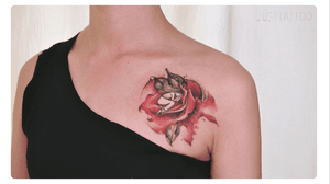 Tattoo by Momo tattooist. Wechat：Justtattoo02 Guangzhou Tattoo - #Justtattoo #GuangzhouTattoo #OriginalTattoo #TattooManuscript #TattooDesign #TattooFemaleTattooist #rose #rosetattoo #tumbelina #flowertattoo 