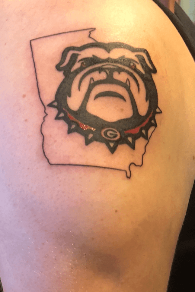 Dawgs on Top Forever Lots of room for moreArtist Lil D Holy Mountain  Tattoo Dahlonega  rgeorgiabulldogs