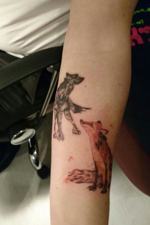 Wolf and Fox (Symbols for my Sister and Me)