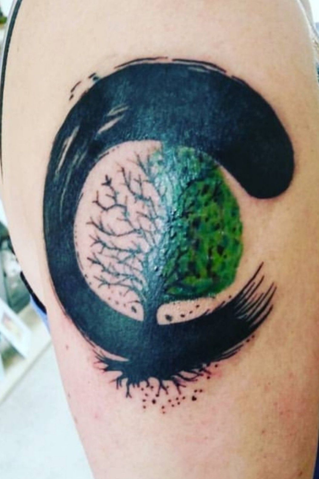 Tattoo uploaded by Brooky • Cover-up tattoo. Zen circle. • Tattoodo