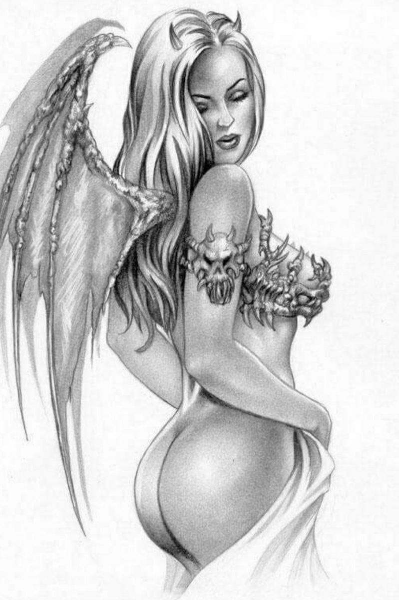 ангел голая рисунок фото 21