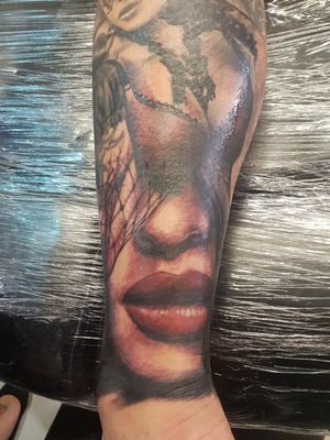 Calf Cover up by Anita Riley At Custom Tattoos Polesworth 