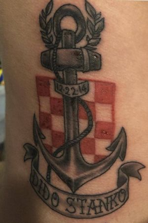 Dalmatian(Croatian) tattoo Typically for Dalmatians or any other sailor. For Dalmatians it's more cultural. 70% of a Dalmatian life is by living on the sea 