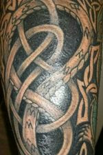 Viking celtic snake tribal sleeve half 