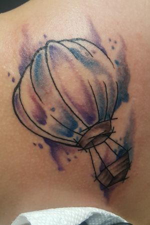 Little #watercolortattoos #illustrative hot air balloon from the other night!