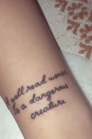 A well read woman is a dangerous creature 😎
