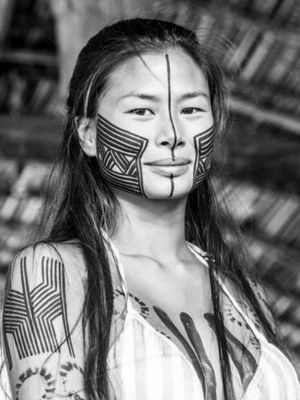 S. American indigenous huito/genipapo/jenipapo/jagua body art #jagua #temporarytatoo