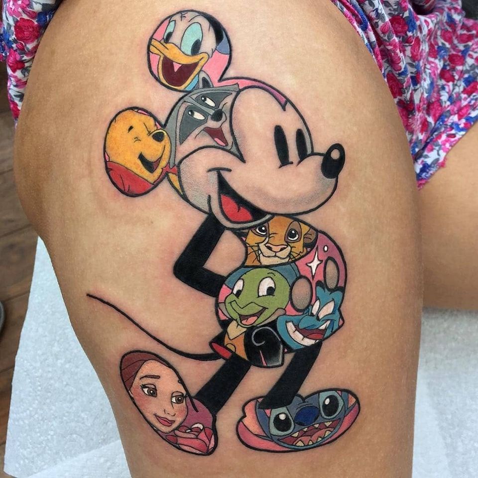 minnie mouse silhouette tattoo