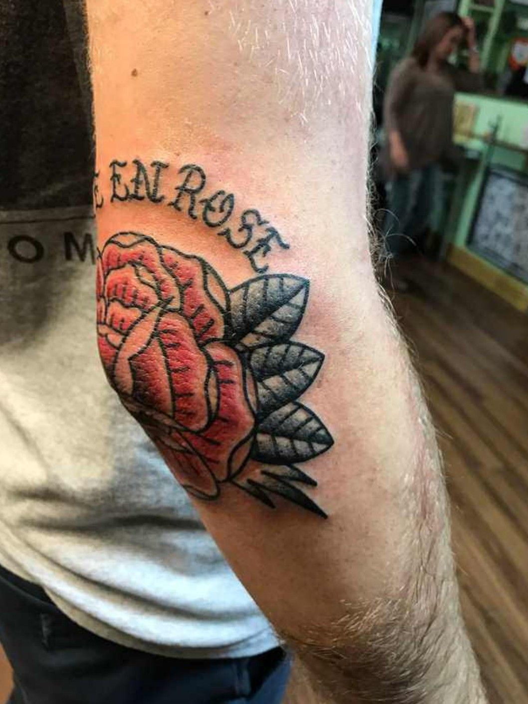 La Vie En Rose neck tattoo  Rose neck tattoo Neck tattoo Back of neck  tattoo