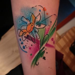 Flower watercolor#alexkonti #tattoosketch #watercolor #watercolortattoo #gdansk #gdynia #gdańsk #sopot #trojmiasto #tatuaz #tattoo #tattoos #tattooer #tatuaz 