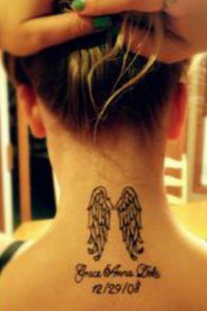 I will be getting two angel wings for both my friends who passed. They won't be on my neck. Instead it will be on my shoulder.