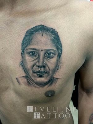 Portrait tattoo done by Billu tattooist at level ink tattoos