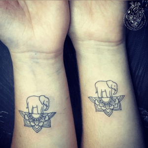 Friendship :) 🐘#elephant #mandala #tattoos #Reminisce #Reminiscetattoo #Bangkok #Bangkoktattoo #Thailand