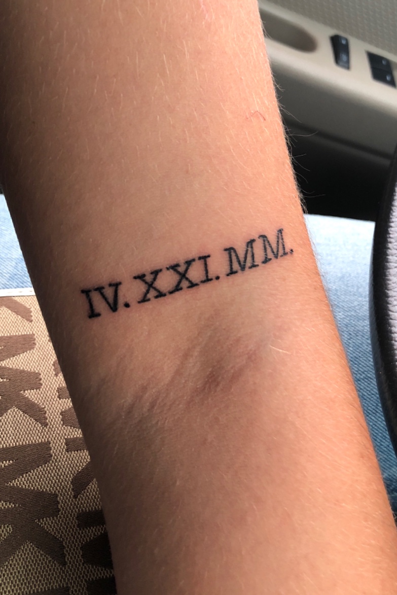 Tattoo Uploaded By Sophia Sarti Birthday In Roman Numerals 61 Tattoodo