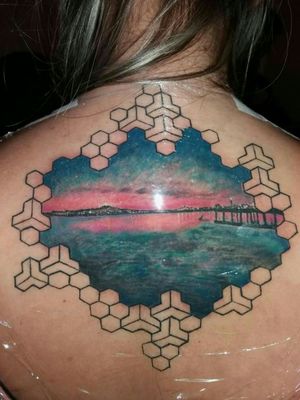 "Cerro de Montevideo" picture into tattoo
