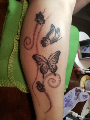 Black ink butterflies