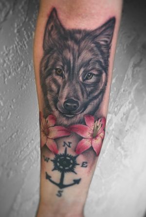 #wolf #blackandgrey #color #orchid 