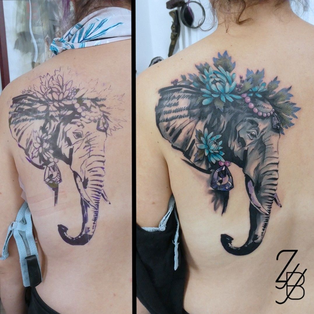 Top more than 66 elephant tattoo cover up in.cdgdbentre