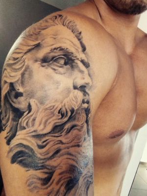 Tattoo 1st session#Zeus #greek #greekgods #greekmythology #greekgod