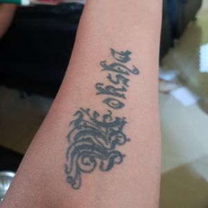 MOKSHA tattoo on my arm