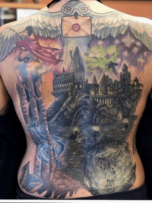 Harry potter. Left side is fresh, right is healed.