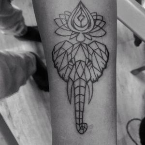 Elephant geometric Tattoo#custom#owned#creative#designs#wild#flower#black#insta😇#inkriyaink#photooftheday #tatted #inkedup #cute #tattoist #tflers #tattoo #bodyart#tatts #me #tattedup #design #happy #handtattoo #chesttattoo #art #tats #tattoos #tagblender