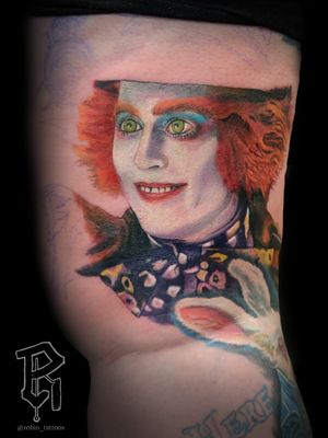 Johnny Depp from Alice in wonderland. #realism #photorealism #colorportrait #realistictattoo #colorrealism #AliceinWonderlandtattoo #aliceinwonderland #johnnydepp 