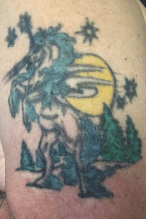Outer Left Bicep (Second Ever Tattoo. Artist Was “Doc” At The Old Electrik Needle That Was Located On The South Bound Frontage Road Of I-17 South Of Dunlap In Phoenix, AZ)  Shut Up! It Was The 80’s!