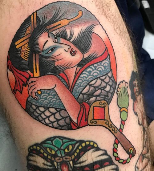 Tattoo by #ToddNoble #Japanese #geisha #noble1tattooing #traditional