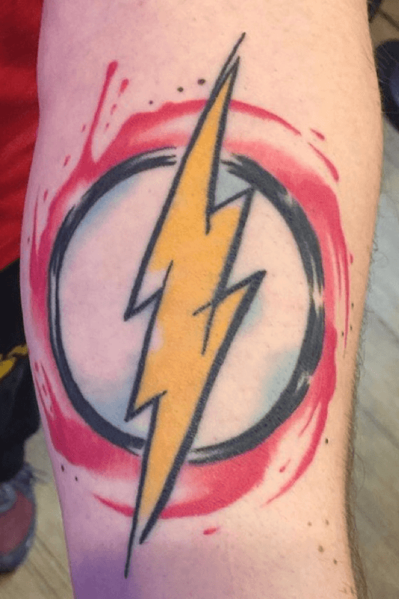 The Flash By Kearsed4v0mgd  Superhero Tattoos For Kids HD Png Download   kindpng