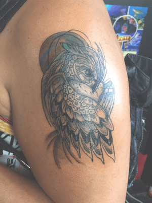 Lovely owl tattoo 