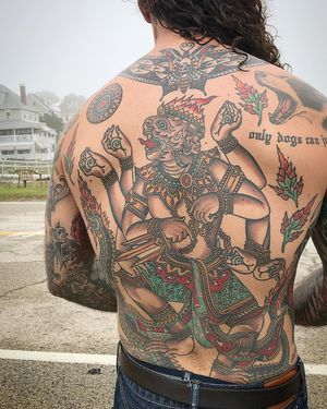 Tattoo by #ToddNoble at #BrightandBoldTraditional #backpiece #traditional #japanese #noble1tattooing