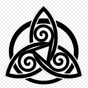 Triskelion overlapping a Triquetra triskelion swirls meaning mind body and spirit the triquetra meaning life death rebirth