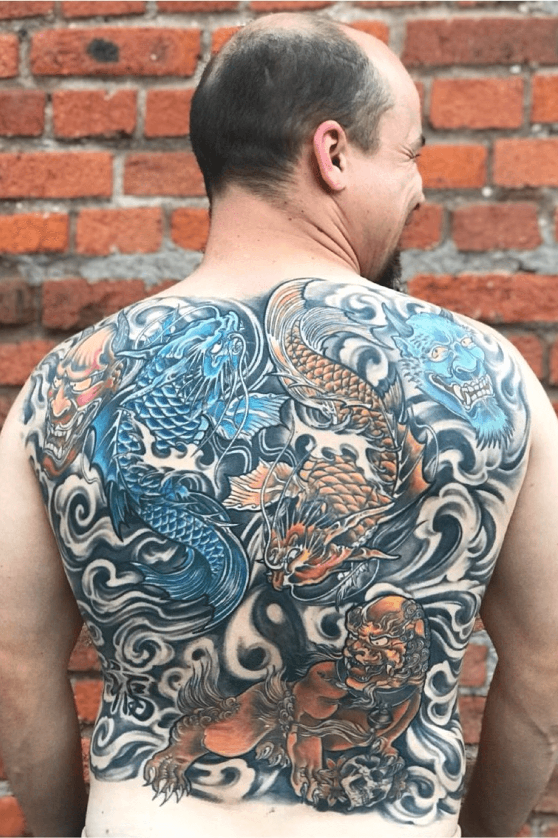 Buy Japanese Woman With Green Dragon Tattoo on Her Back Yakuza Online in  India  Etsy